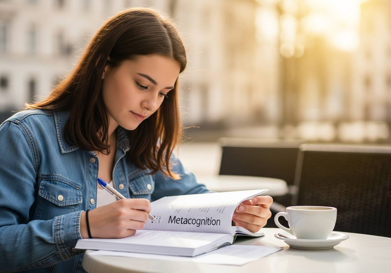 &Eacute;l&egrave;ve &eacute;tudiant des notes de m&eacute;tacognition